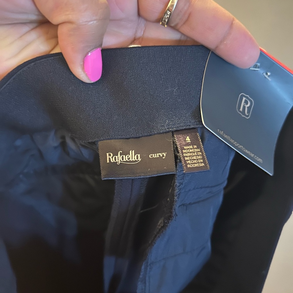 Rafaella Pants - Navy “Curvy Slim Leg” career pants NWT - Picture 10 of 15